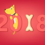 Картинка с символом 2018 года: собака