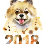 Картинка с символом 2018 года: собака