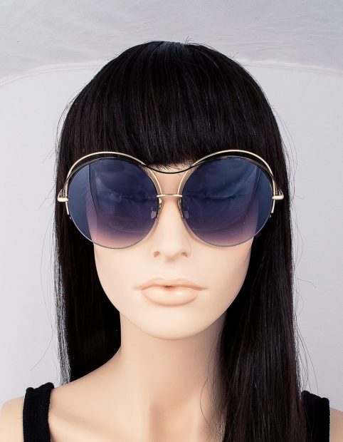 модные очки от солнца 2022: очки круглые оверсайз двойная оправа