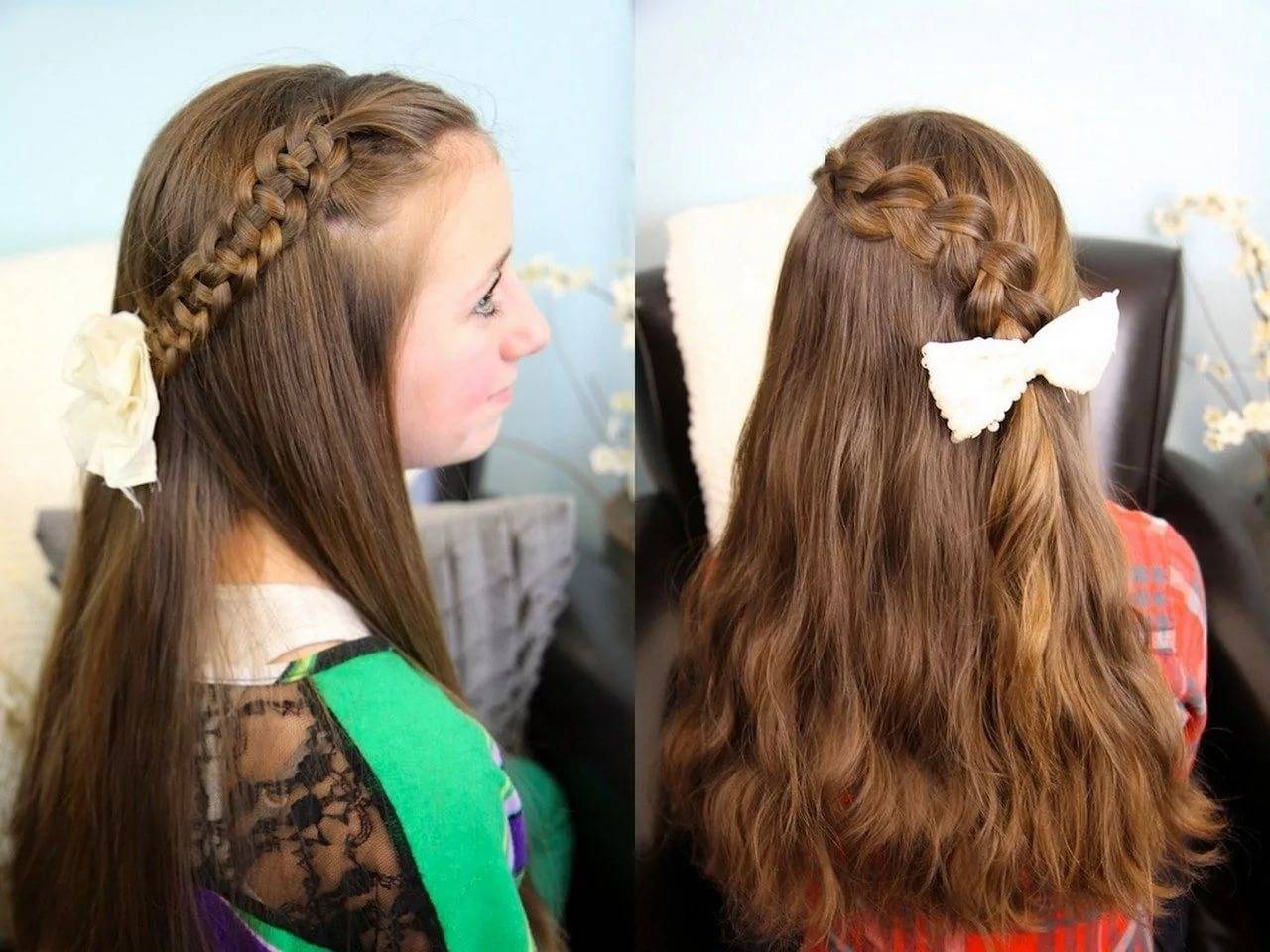 Прически в школу 1. Прически для девочек. Красивые причёски для девочек. Причёски для девочек в школу. Причёски для девочек на длинные волосы.