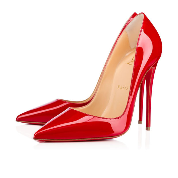 лабутены фото туфли женские: красные лаковые острый носок